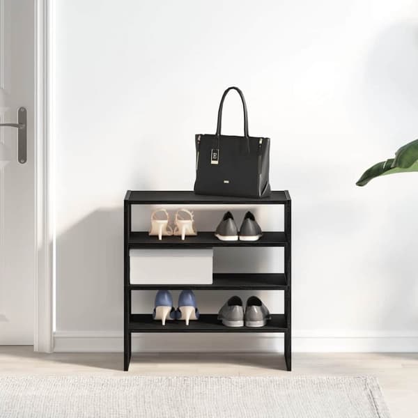 vidaXL kenkätelineet 2 kpl Pinottava musta tammi 60x30x30,5 cm