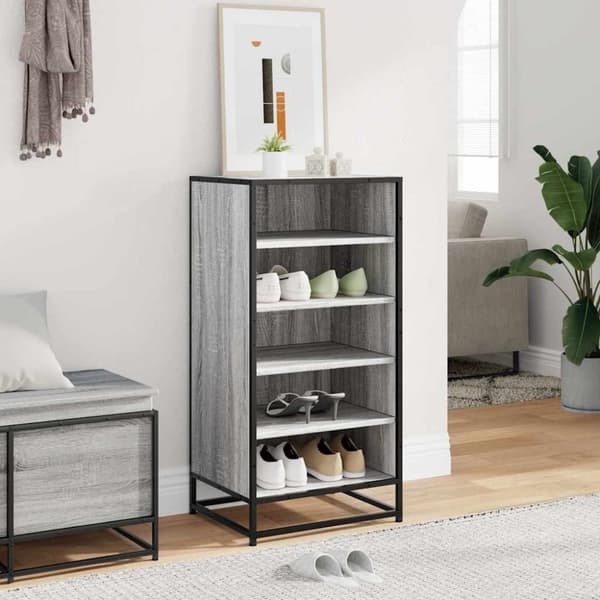 vidaXL skoreol 48x38x97,5 cm konstrueret træ grå
