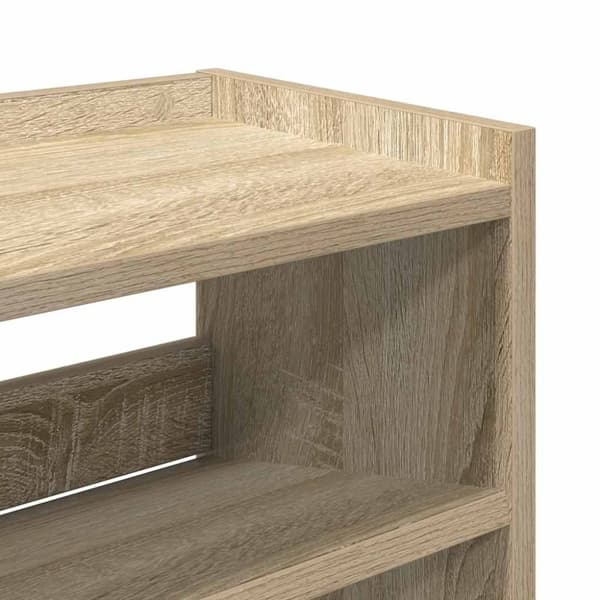 vidaXL Skohylle sonoma eik 80x25x62 cm konstruert tre