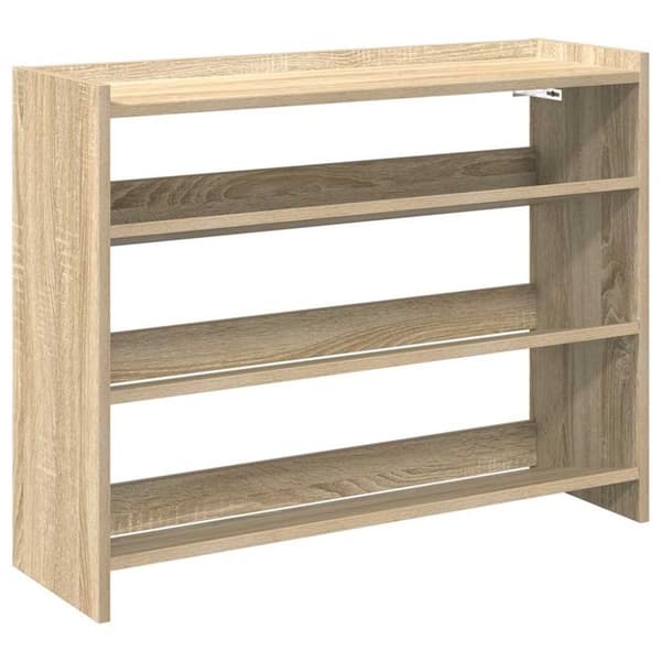 vidaXL Skohylle sonoma eik 80x25x62 cm konstruert tre