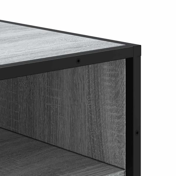 vidaXL Skohylle grå sonoma 48x38x97,5 cm konstruert tre