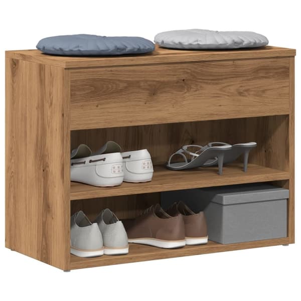 vidaXL skobænk 60x30x45 cm konstrueret træ kunsteg