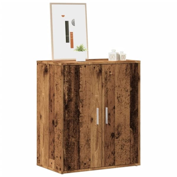 vidaXL Skoskåp åldrat trä 60x35x70 cm konstruerat trä