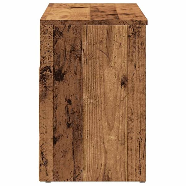 vidaXL Kenkien säilytyspenkki vanhaa puuta 80x30x45 cm lastulevy