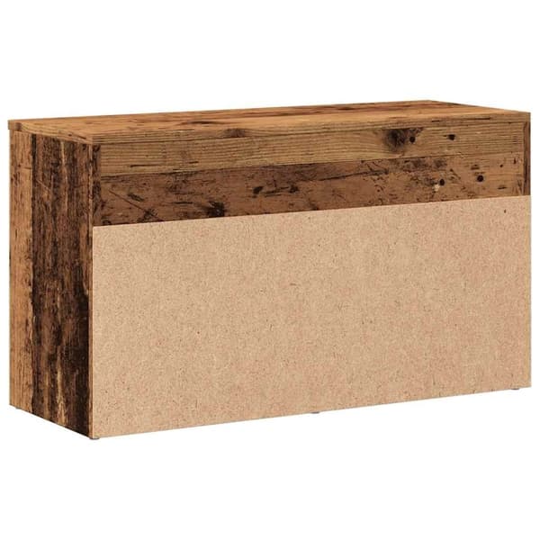 vidaXL Kenkien säilytyspenkki vanhaa puuta 80x30x45 cm lastulevy