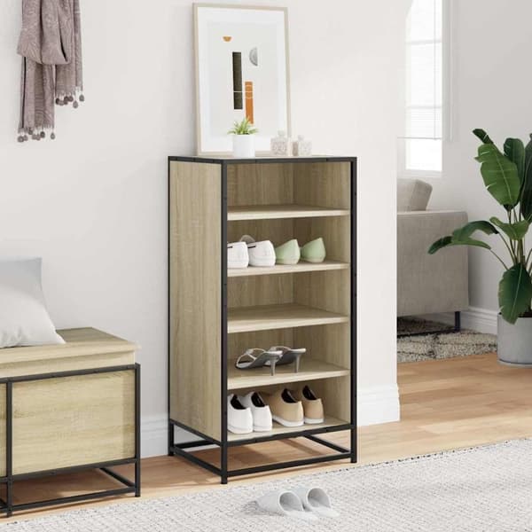 vidaXL Kenkäteline sonoma-tammi 48x38x97,5 cm tekninen puu