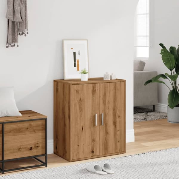 vidaXL Skoskap artisan eik 60x35x70 cm konstruert tre