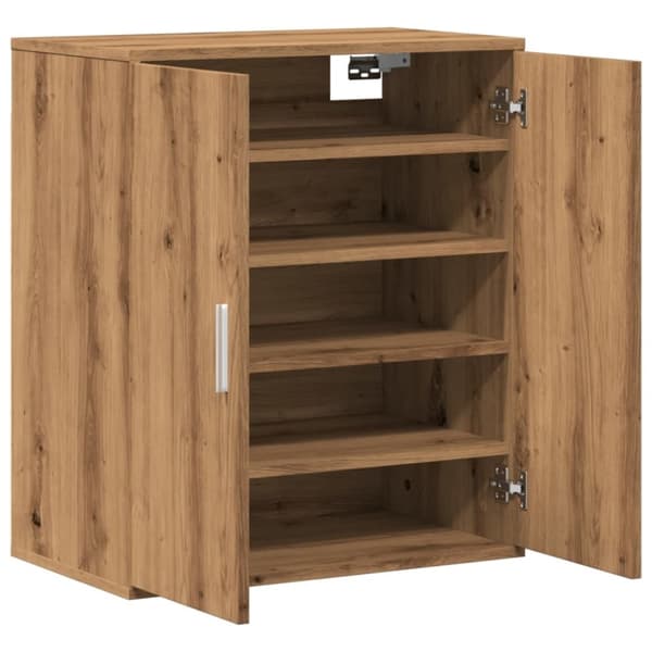 vidaXL Skoskap artisan eik 60x35x70 cm konstruert tre