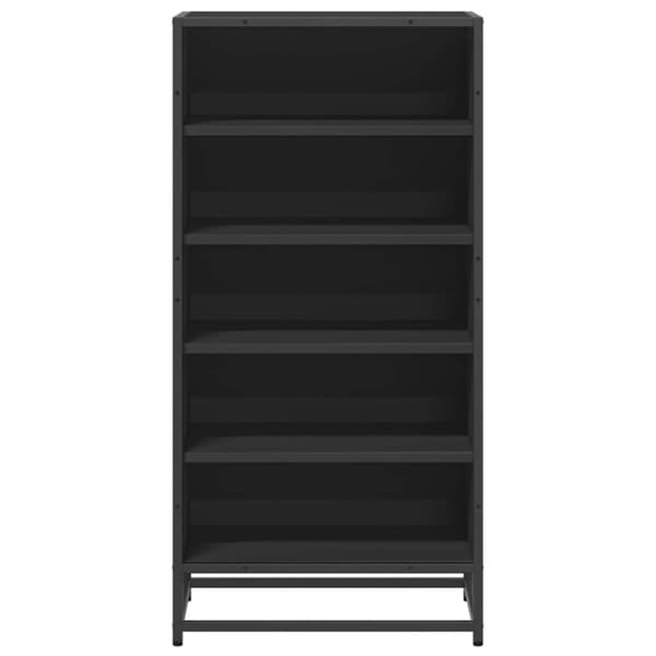 vidaXL Skohylla svart 48x38x97,5 cm konstruerat trä