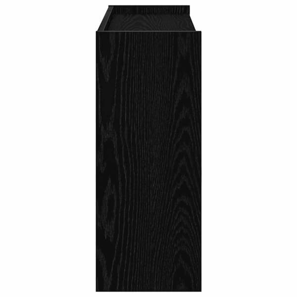 vidaXL Skohylla svart 80x25x62 cm konstruerat trä