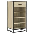 Miniatyrbilde 3 av 11: vidaXL Skohylle sonoma eik 48x38x97,5 cm konstruert tre