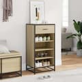 Miniatyrbilde 4 av 11: vidaXL Skohylle sonoma eik 48x38x97,5 cm konstruert tre