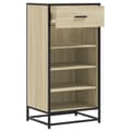 Miniatyrbilde 6 av 11: vidaXL Skohylle sonoma eik 48x38x97,5 cm konstruert tre
