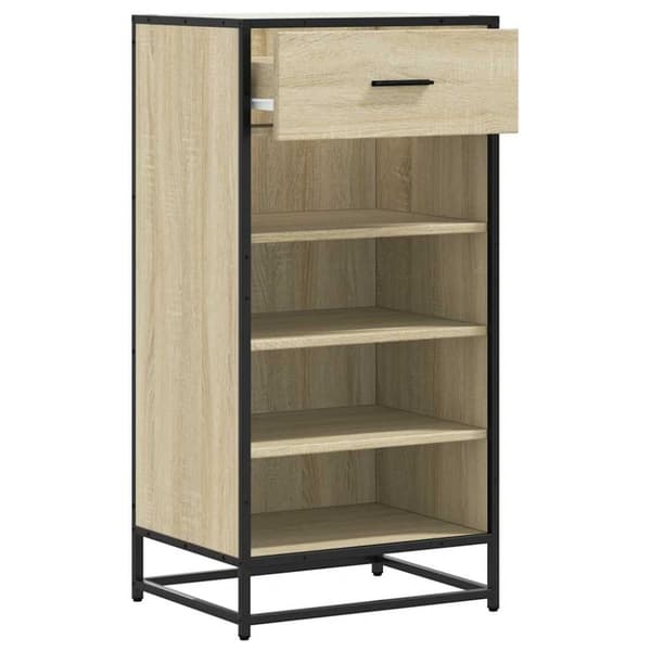 vidaXL Skohylle sonoma eik 48x38x97,5 cm konstruert tre