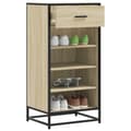 Miniatyrbilde 2 av 11: vidaXL Skohylle sonoma eik 48x38x97,5 cm konstruert tre