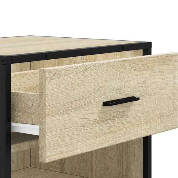 vidaXL skoreol 48x38x97,5 cm konstrueret træ sonoma-eg