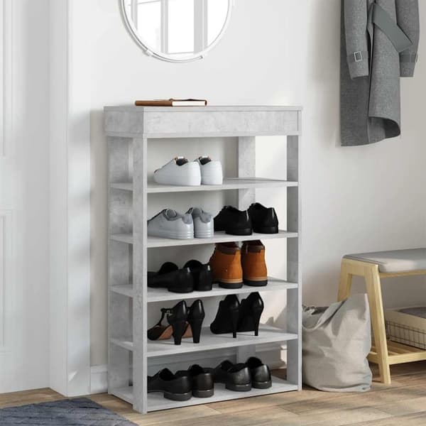 vidaXL skoreol 60x30x98 cm konstrueret træ betongrå