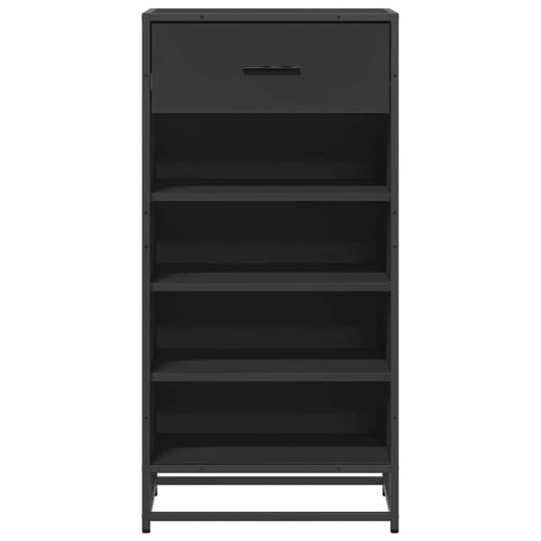 vidaXL Skohylle svart 48x38x97,5 cm konstruert tre