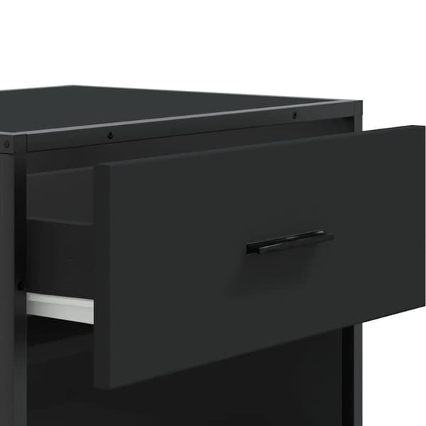 vidaXL Skohylle svart 48x38x97,5 cm konstruert tre