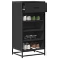 Miniatyrbilde 2 av 11: vidaXL Skohylle svart 48x38x97,5 cm konstruert tre