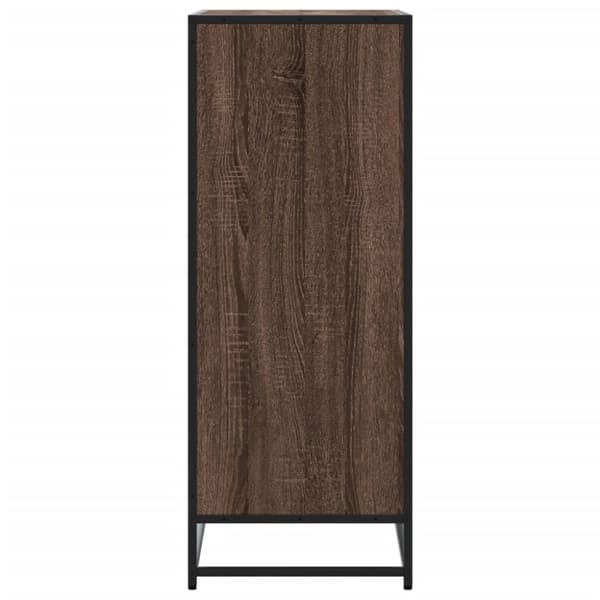 vidaXL Skoskåp brun ek 75x38x97,5 cm konstruerat trä och metall