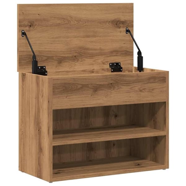 vidaXL Skohylle artisan eik 60x30x45 cm konstruert tre