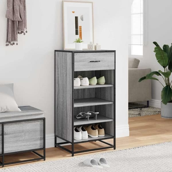 vidaXL skoreol 48x38x97,5 cm konstrueret træ grå