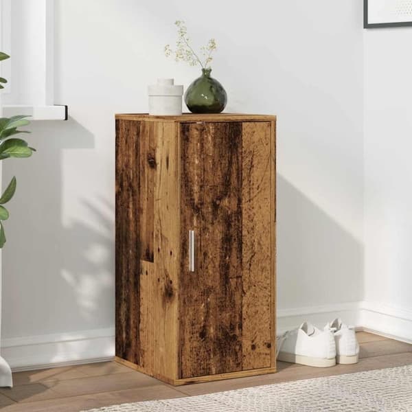 vidaXL skoskab 32x35x70 cm konstrueret træ antikt træ