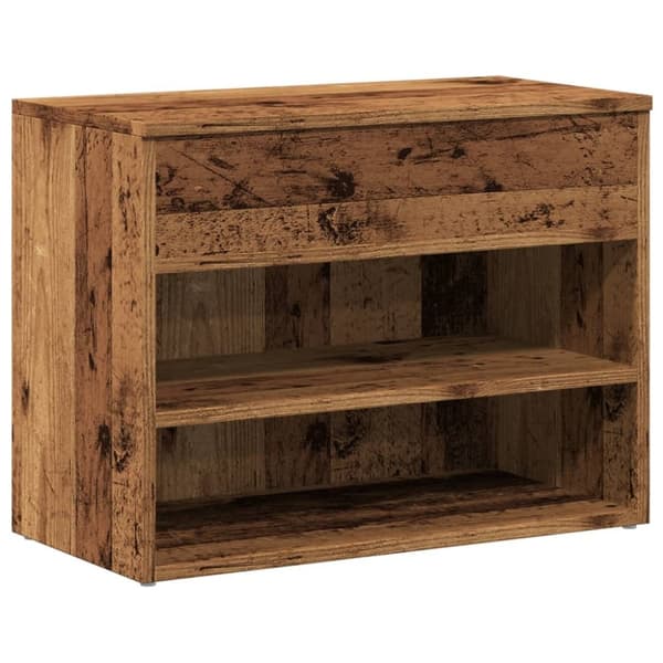 vidaXL skoreol 60x30x45 cm konstrueret træ antikt træ