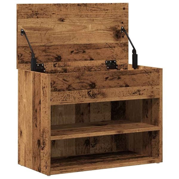 vidaXL skoreol 60x30x45 cm konstrueret træ antikt træ
