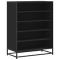 Miniatyrbilde 3 av 11: vidaXL Skoskap svart 75x38x97,5 cm konstruert tre og metall