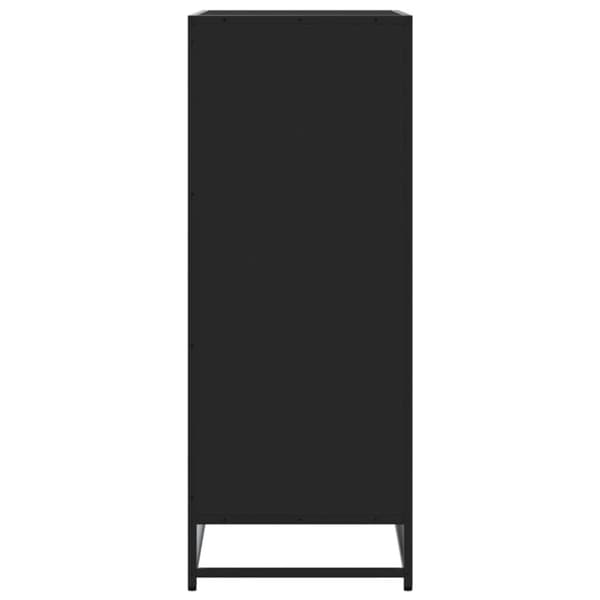 vidaXL Skoskap svart 75x38x97,5 cm konstruert tre og metall