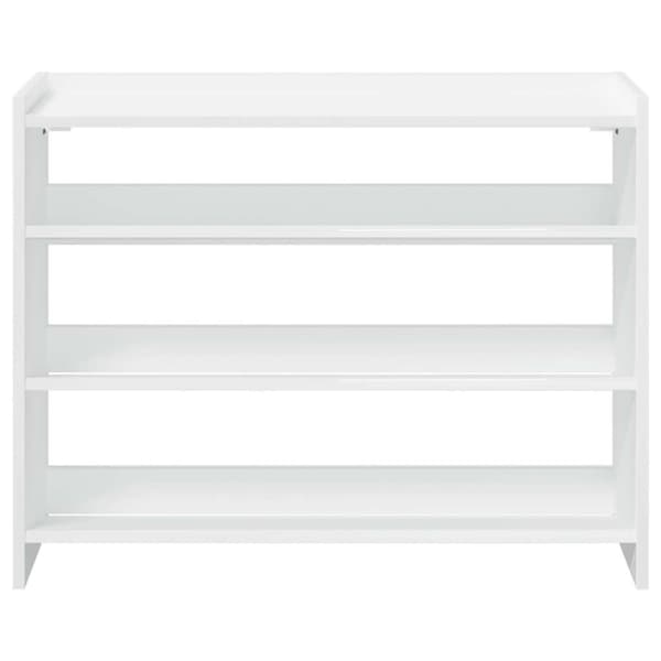 vidaXL Skohylle hvit 80x25x62 cm konstruert tre