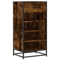 Miniatyrbilde 3 av 11: vidaXL Skohylle røkt eik 48x38x97,5 cm konstruert tre
