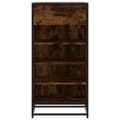 Miniatyrbilde 5 av 11: vidaXL Skohylle røkt eik 48x38x97,5 cm konstruert tre