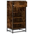Miniatyrbilde 6 av 11: vidaXL Skohylle røkt eik 48x38x97,5 cm konstruert tre