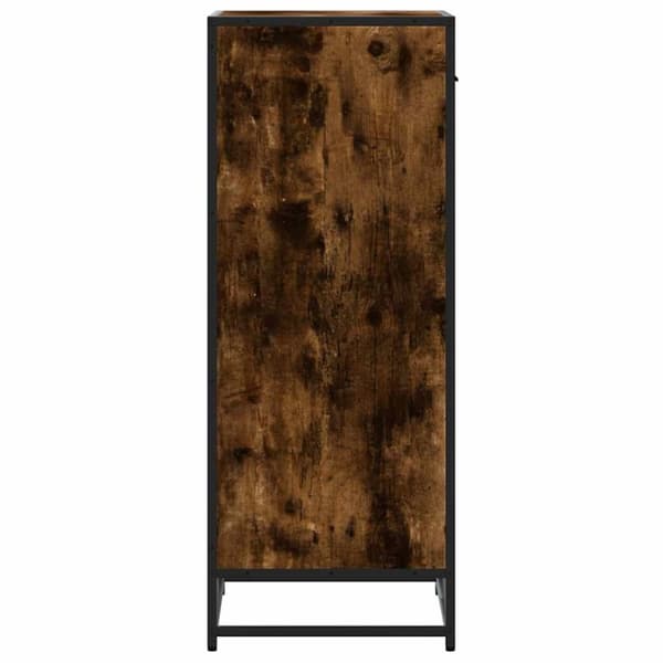 vidaXL Skohylle røkt eik 48x38x97,5 cm konstruert tre