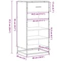 Miniatyrbilde 11 av 11: vidaXL Skohylle røkt eik 48x38x97,5 cm konstruert tre