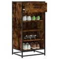 Miniatyrbilde 2 av 11: vidaXL Skohylle røkt eik 48x38x97,5 cm konstruert tre