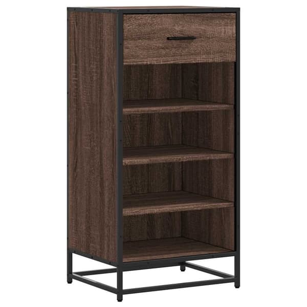 vidaXL Kenkäteline ruskea tammi 48x38x97,5 cm tekninen puu
