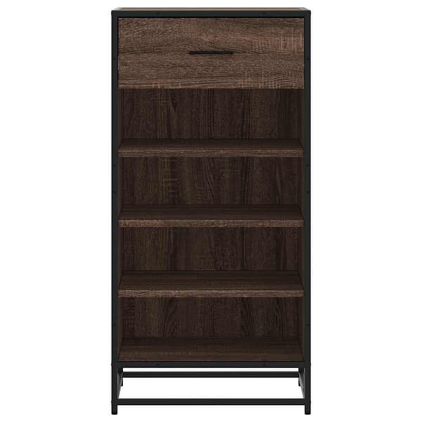 vidaXL Kenkäteline ruskea tammi 48x38x97,5 cm tekninen puu