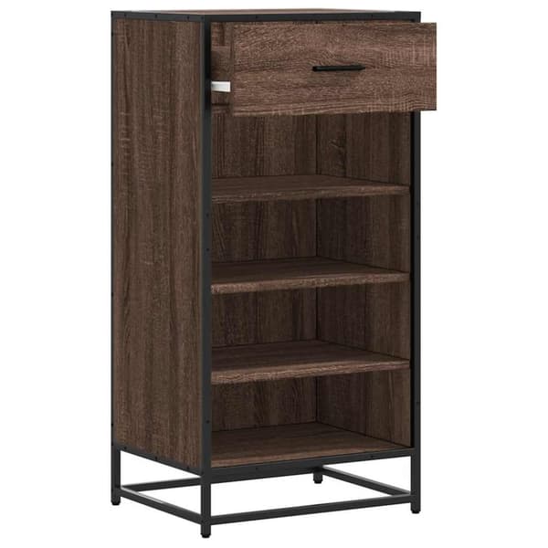 vidaXL Kenkäteline ruskea tammi 48x38x97,5 cm tekninen puu