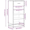 Pikkukuva 11 / 11: vidaXL Kenkäteline ruskea tammi 48x38x97,5 cm tekninen puu