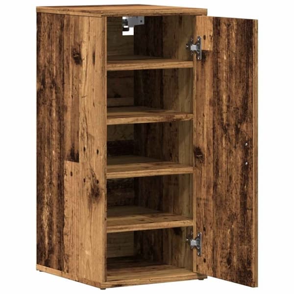 vidaXL skoskabe 2 stk. 32x35x70 cm konstrueret træ antikt træ