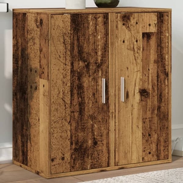 vidaXL skoskabe 2 stk. 32x35x70 cm konstrueret træ antikt træ