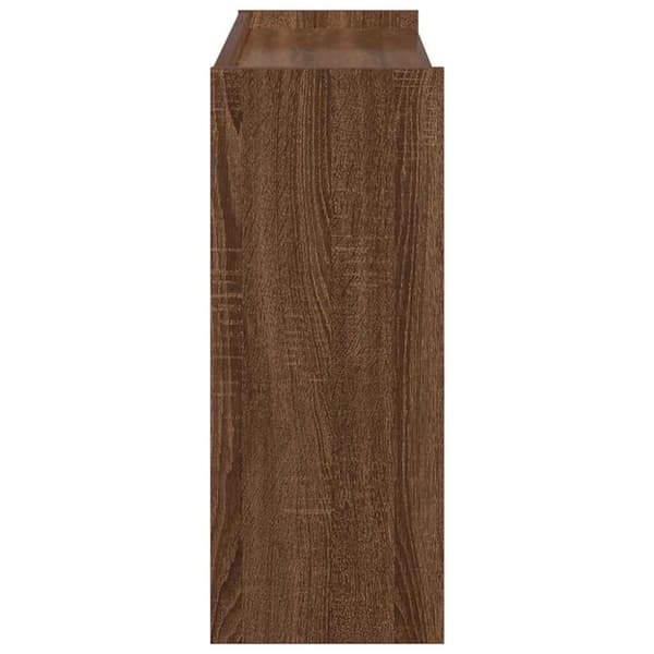 vidaXL Skohylle brun eik 80x25x62 cm konstruert tre