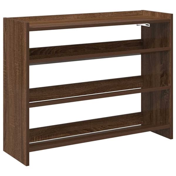 vidaXL Skohylle brun eik 80x25x62 cm konstruert tre