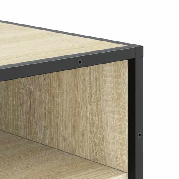vidaXL Skohylle sonoma eik 48x38x97,5 cm konstruert tre
