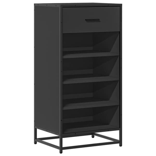 vidaXL skostativ 48x38x97,5 cm konstrueret træ sort