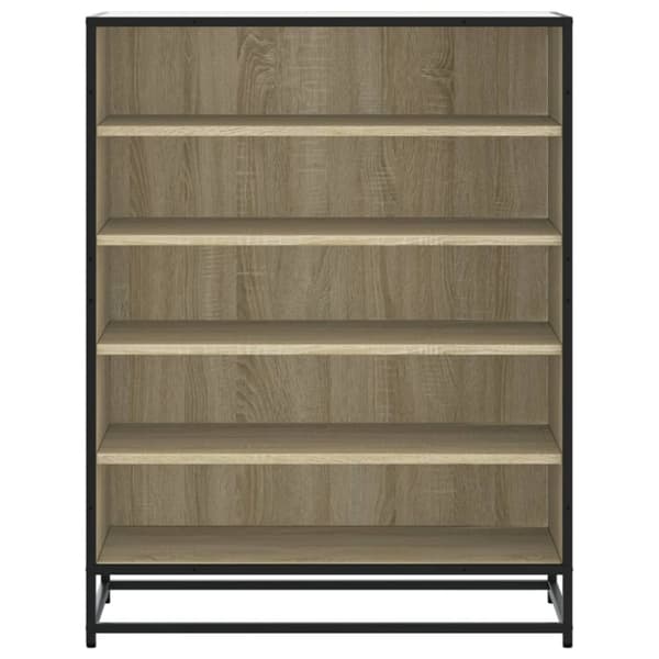 vidaXL skoskab 75x38x97,5 cm konstrueret træ og metal sonoma-eg